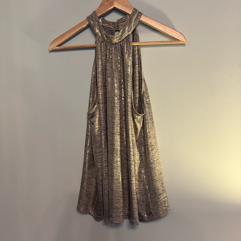 Anthropologie Sunday in Brooklyn Gold Sleeveless Top
